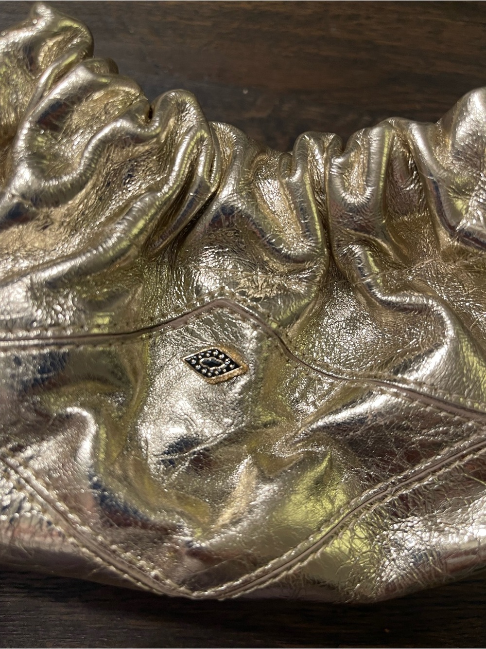 ba&sh Metallic Gold Mini Shoulder Bag - Picture 4 of 12